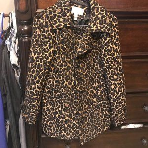 Lepord Print Pea Coat